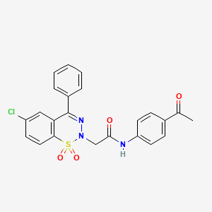 N-(4-acetylphenyl)-2-(6-chloro-1,1-dioxo-4-phenyl-2H-1lambda6,2,3-benzothiadiazin-2-yl)acetamide