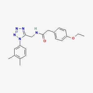molecular formula C20H23N5O2 B6519057 N-{[1-(3,4-dimethylphenyl)-1H-1,2,3,4-tetrazol-5-yl]methyl}-2-(4-ethoxyphenyl)acetamide CAS No. 933010-06-1