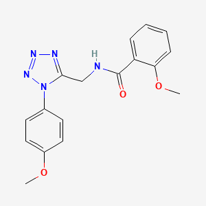 molecular formula C17H17N5O3 B6519082 2-methoxy-N-{[1-(4-methoxyphenyl)-1H-1,2,3,4-tetrazol-5-yl]methyl}benzamide CAS No. 933222-46-9