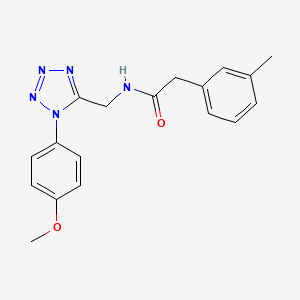 molecular formula C18H19N5O2 B6519108 N-{[1-(4-methoxyphenyl)-1H-1,2,3,4-tetrazol-5-yl]methyl}-2-(3-methylphenyl)acetamide CAS No. 933010-38-9