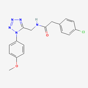molecular formula C17H16ClN5O2 B6519109 2-(4-chlorophenyl)-N-{[1-(4-methoxyphenyl)-1H-1,2,3,4-tetrazol-5-yl]methyl}acetamide CAS No. 933002-16-5