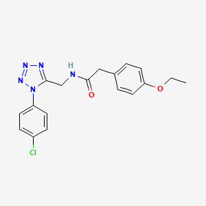 molecular formula C18H18ClN5O2 B6519151 N-{[1-(4-chlorophenyl)-1H-1,2,3,4-tetrazol-5-yl]methyl}-2-(4-ethoxyphenyl)acetamide CAS No. 933223-22-4