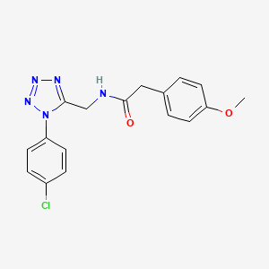 molecular formula C17H16ClN5O2 B6519153 N-{[1-(4-chlorophenyl)-1H-1,2,3,4-tetrazol-5-yl]methyl}-2-(4-methoxyphenyl)acetamide CAS No. 933223-18-8