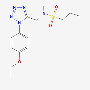 molecular formula C13H19N5O3S B6519185 N-{[1-(4-ethoxyphenyl)-1H-1,2,3,4-tetrazol-5-yl]methyl}propane-1-sulfonamide CAS No. 921083-15-0