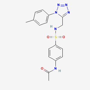 molecular formula C17H18N6O3S B6519199 N-[4-({[1-(4-methylphenyl)-1H-1,2,3,4-tetrazol-5-yl]methyl}sulfamoyl)phenyl]acetamide CAS No. 921060-51-7