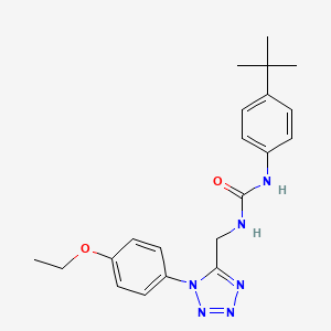 molecular formula C21H26N6O2 B6519227 1-(4-tert-butylphenyl)-3-{[1-(4-ethoxyphenyl)-1H-1,2,3,4-tetrazol-5-yl]methyl}urea CAS No. 921125-83-9