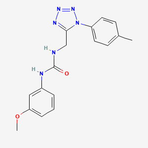 molecular formula C17H18N6O2 B6519241 1-(3-methoxyphenyl)-3-{[1-(4-methylphenyl)-1H-1,2,3,4-tetrazol-5-yl]methyl}urea CAS No. 920418-98-0