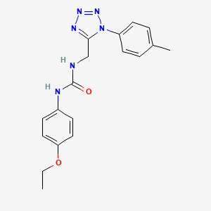 molecular formula C18H20N6O2 B6519278 1-(4-ethoxyphenyl)-3-{[1-(4-methylphenyl)-1H-1,2,3,4-tetrazol-5-yl]methyl}urea CAS No. 920419-05-2