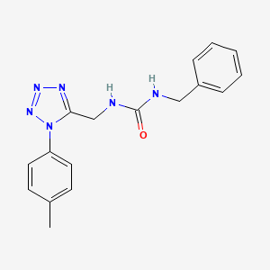 molecular formula C17H18N6O B6519299 1-benzyl-3-{[1-(4-methylphenyl)-1H-1,2,3,4-tetrazol-5-yl]methyl}urea CAS No. 920484-80-6