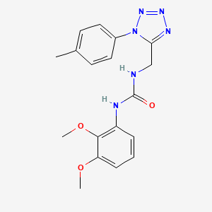 molecular formula C18H20N6O3 B6519303 1-(2,3-dimethoxyphenyl)-3-{[1-(4-methylphenyl)-1H-1,2,3,4-tetrazol-5-yl]methyl}urea CAS No. 921150-60-9