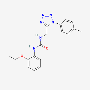 molecular formula C18H20N6O2 B6519317 1-(2-ethoxyphenyl)-3-{[1-(4-methylphenyl)-1H-1,2,3,4-tetrazol-5-yl]methyl}urea CAS No. 920419-36-9