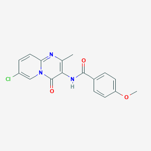 molecular formula C17H14ClN3O3 B6519352 N-{7-chloro-2-methyl-4-oxo-4H-pyrido[1,2-a]pyrimidin-3-yl}-4-methoxybenzamide CAS No. 920487-29-2