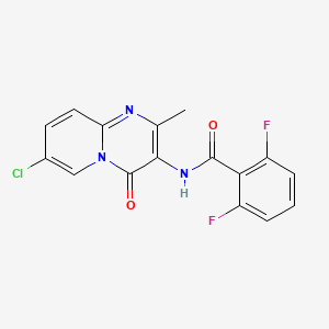 molecular formula C16H10ClF2N3O2 B6519359 N-{7-chloro-2-methyl-4-oxo-4H-pyrido[1,2-a]pyrimidin-3-yl}-2,6-difluorobenzamide CAS No. 920422-32-8