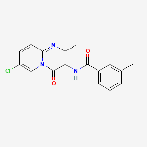 N-{7-chloro-2-methyl-4-oxo-4H-pyrido[1,2-a]pyrimidin-3-yl}-3,5-dimethylbenzamide