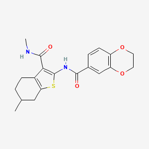 N-[6-methyl-3-(methylcarbamoyl)-4,5,6,7-tetrahydro-1-benzothiophen-2-yl]-2,3-dihydro-1,4-benzodioxine-6-carboxamide