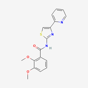 molecular formula C17H15N3O3S B6519422 2,3-dimethoxy-N-[4-(pyridin-2-yl)-1,3-thiazol-2-yl]benzamide CAS No. 896011-27-1