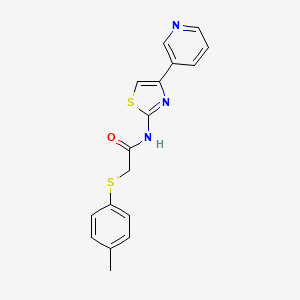 2-[(4-methylphenyl)sulfanyl]-N-[4-(pyridin-3-yl)-1,3-thiazol-2-yl]acetamide