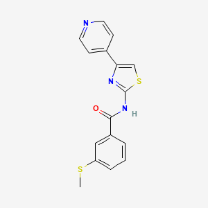 molecular formula C16H13N3OS2 B6519484 3-(methylsulfanyl)-N-[4-(pyridin-4-yl)-1,3-thiazol-2-yl]benzamide CAS No. 896338-49-1