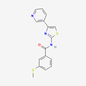 molecular formula C16H13N3OS2 B6519489 3-(methylsulfanyl)-N-[4-(pyridin-3-yl)-1,3-thiazol-2-yl]benzamide CAS No. 896356-41-5
