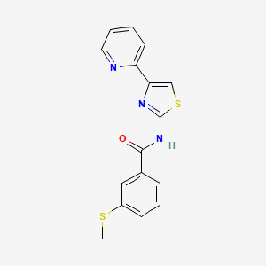 3-(methylsulfanyl)-N-[4-(pyridin-2-yl)-1,3-thiazol-2-yl]benzamide