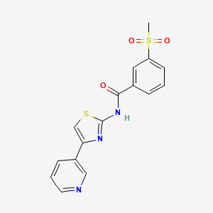 3-methanesulfonyl-N-[4-(pyridin-3-yl)-1,3-thiazol-2-yl]benzamide