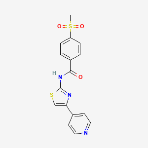 4-methanesulfonyl-N-[4-(pyridin-4-yl)-1,3-thiazol-2-yl]benzamide