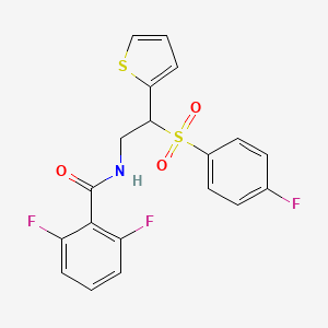 2,6-difluoro-N-[2-(4-fluorobenzenesulfonyl)-2-(thiophen-2-yl)ethyl]benzamide