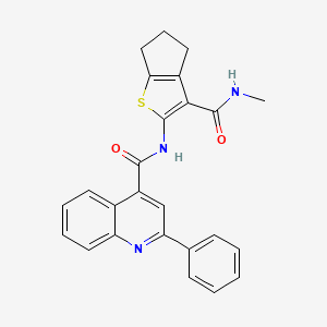 N-[3-(methylcarbamoyl)-4H,5H,6H-cyclopenta[b]thiophen-2-yl]-2-phenylquinoline-4-carboxamide