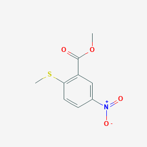 molecular formula C9H9NO4S B065198 2-(甲硫基)-5-硝基苯甲酸甲酯 CAS No. 191604-70-3