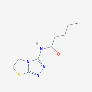 N-{5H,6H-[1,2,4]triazolo[3,4-b][1,3]thiazol-3-yl}pentanamide