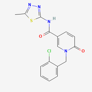 1-[(2-chlorophenyl)methyl]-N-(5-methyl-1,3,4-thiadiazol-2-yl)-6-oxo-1,6-dihydropyridine-3-carboxamide