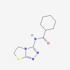 N-{5H,6H-[1,2,4]triazolo[3,4-b][1,3]thiazol-3-yl}cyclohexanecarboxamide