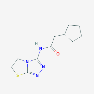 2-cyclopentyl-N-{5H,6H-[1,2,4]triazolo[3,4-b][1,3]thiazol-3-yl}acetamide