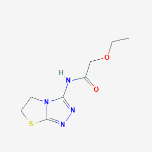 molecular formula C8H12N4O2S B6519871 2-ethoxy-N-{5H,6H-[1,2,4]triazolo[3,4-b][1,3]thiazol-3-yl}acetamide CAS No. 951556-59-5