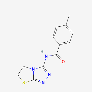 4-methyl-N-{5H,6H-[1,2,4]triazolo[3,4-b][1,3]thiazol-3-yl}benzamide