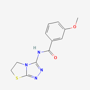 molecular formula C12H12N4O2S B6519899 3-methoxy-N-{5H,6H-[1,2,4]triazolo[3,4-b][1,3]thiazol-3-yl}benzamide CAS No. 933006-06-5
