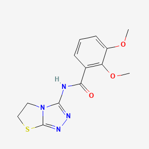 molecular formula C13H14N4O3S B6519911 2,3-dimethoxy-N-{5H,6H-[1,2,4]triazolo[3,4-b][1,3]thiazol-3-yl}benzamide CAS No. 932998-63-5