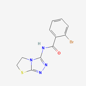 molecular formula C11H9BrN4OS B6519938 2-bromo-N-{5H,6H-[1,2,4]triazolo[3,4-b][1,3]thiazol-3-yl}benzamide CAS No. 951467-85-9