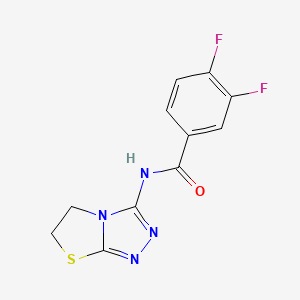 molecular formula C11H8F2N4OS B6519948 3,4-difluoro-N-{5H,6H-[1,2,4]triazolo[3,4-b][1,3]thiazol-3-yl}benzamide CAS No. 946299-68-9