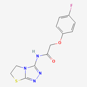 molecular formula C12H11FN4O2S B6519970 2-(4-fluorophenoxy)-N-{5H,6H-[1,2,4]triazolo[3,4-b][1,3]thiazol-3-yl}acetamide CAS No. 946222-02-2