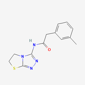 molecular formula C13H14N4OS B6519981 2-(3-methylphenyl)-N-{5H,6H-[1,2,4]triazolo[3,4-b][1,3]thiazol-3-yl}acetamide CAS No. 946351-04-8