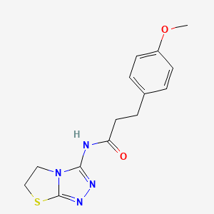3-(4-methoxyphenyl)-N-{5H,6H-[1,2,4]triazolo[3,4-b][1,3]thiazol-3-yl}propanamide
