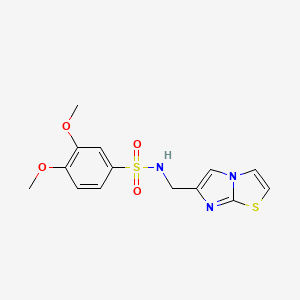 N-({imidazo[2,1-b][1,3]thiazol-6-yl}methyl)-3,4-dimethoxybenzene-1-sulfonamide