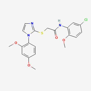 N-(5-chloro-2-methoxyphenyl)-2-{[1-(2,4-dimethoxyphenyl)-1H-imidazol-2-yl]sulfanyl}acetamide