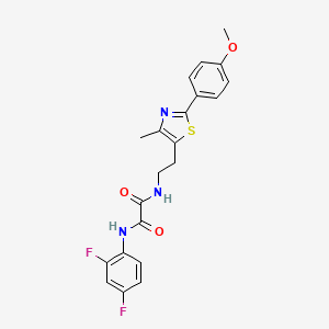 molecular formula C21H19F2N3O3S B6520162 N'-(2,4-difluorophenyl)-N-{2-[2-(4-methoxyphenyl)-4-methyl-1,3-thiazol-5-yl]ethyl}ethanediamide CAS No. 894015-45-3