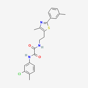 molecular formula C22H22ClN3O2S B6520191 N'-(3-chloro-4-methylphenyl)-N-{2-[4-methyl-2-(3-methylphenyl)-1,3-thiazol-5-yl]ethyl}ethanediamide CAS No. 894019-33-1