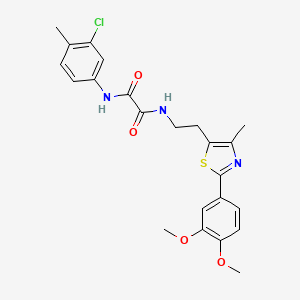 molecular formula C23H24ClN3O4S B6520194 N'-(3-chloro-4-methylphenyl)-N-{2-[2-(3,4-dimethoxyphenyl)-4-methyl-1,3-thiazol-5-yl]ethyl}ethanediamide CAS No. 894017-24-4