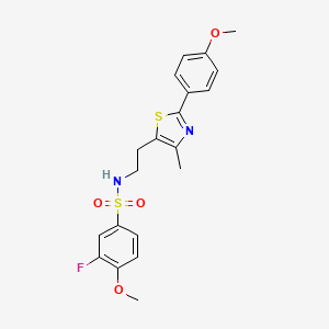 3-fluoro-4-methoxy-N-{2-[2-(4-methoxyphenyl)-4-methyl-1,3-thiazol-5-yl]ethyl}benzene-1-sulfonamide