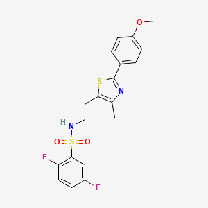 molecular formula C19H18F2N2O3S2 B6520225 2,5-difluoro-N-{2-[2-(4-methoxyphenyl)-4-methyl-1,3-thiazol-5-yl]ethyl}benzene-1-sulfonamide CAS No. 873010-07-2