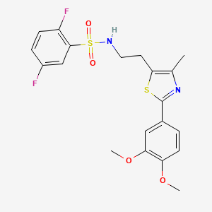 N-{2-[2-(3,4-dimethoxyphenyl)-4-methyl-1,3-thiazol-5-yl]ethyl}-2,5-difluorobenzene-1-sulfonamide